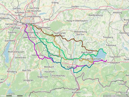 Radtour von München an den Chiemsee: Blick über den Chiemsee